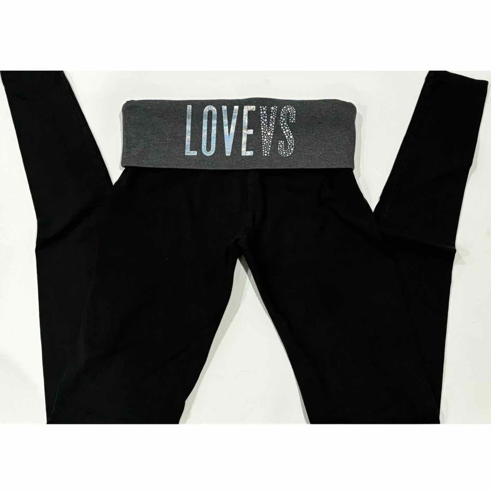 VICTORIA’S SECRET Women’s Cotton Mid-Rise Fold Over Yoga Leggings - size XS